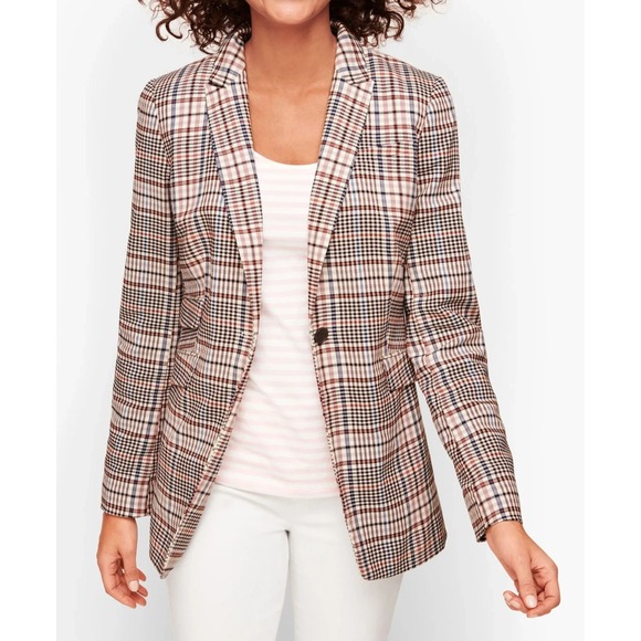 Talbots Jackets & Blazers - Talbots Friday Plaid Blazer Jacket Women's Size 10P 10 Petite Single Breasted